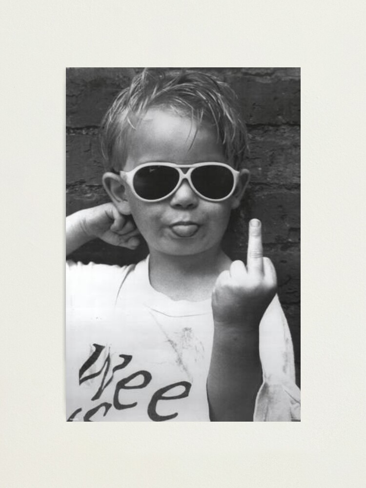 Alternate view of Boy Sticking His Tongue Out Photographic Print