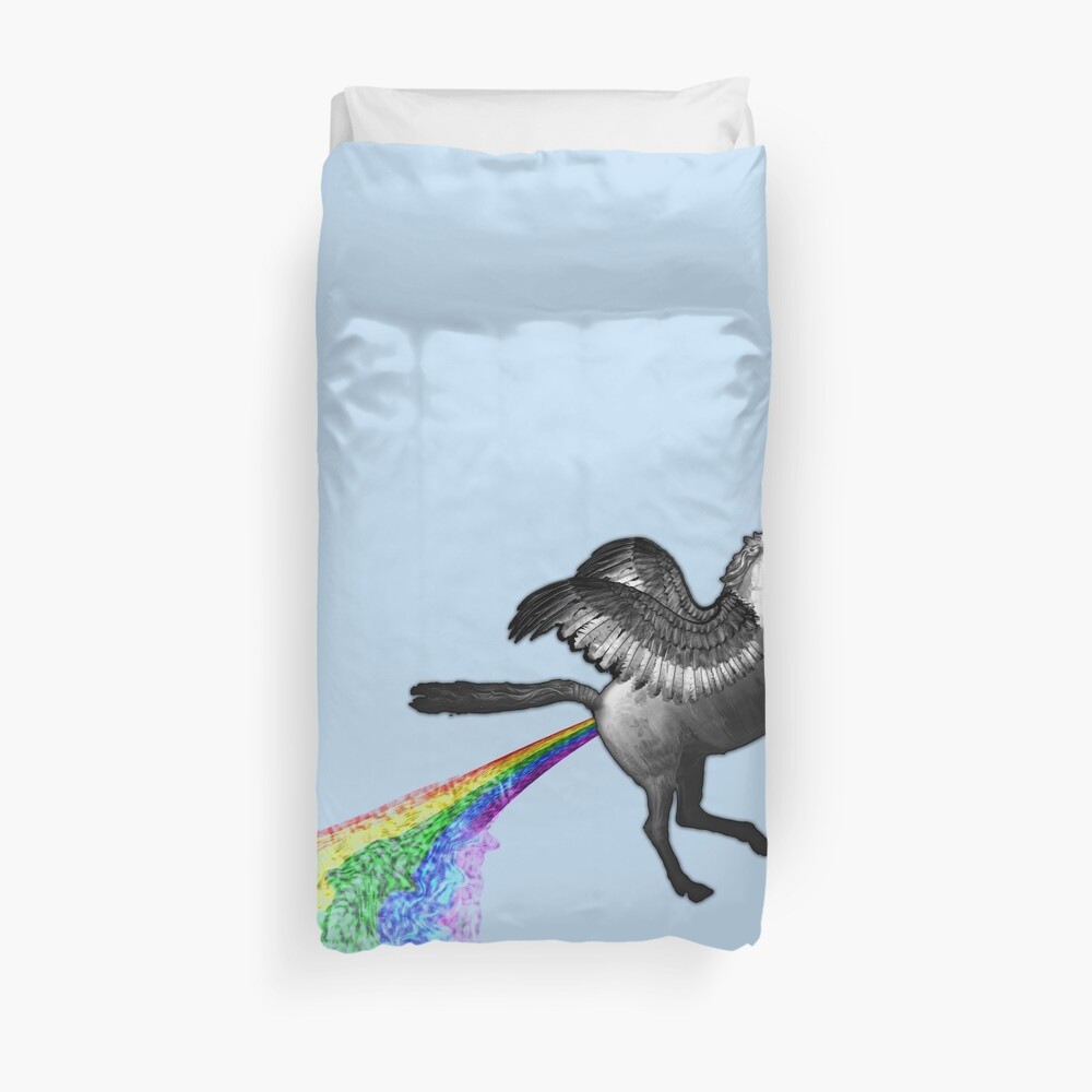 Gay Pegasus Unicorn Duvet Cover