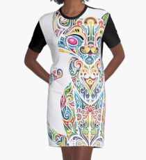 Motley Cat - Colores Graphic T-Shirt Dress