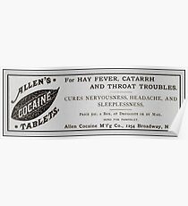Allen's Cocaine Tablets Vintage Poster