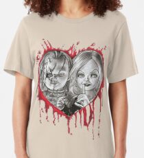 chucky and tiffany valentine's Slim Fit T-Shirt