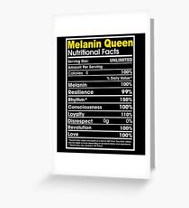 Melanin Queen Facts Greeting Card