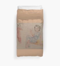 Women in the 50s Duvet Cover