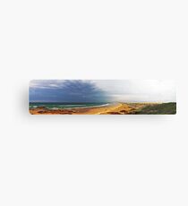 Beach Storm Panorama Metal Print