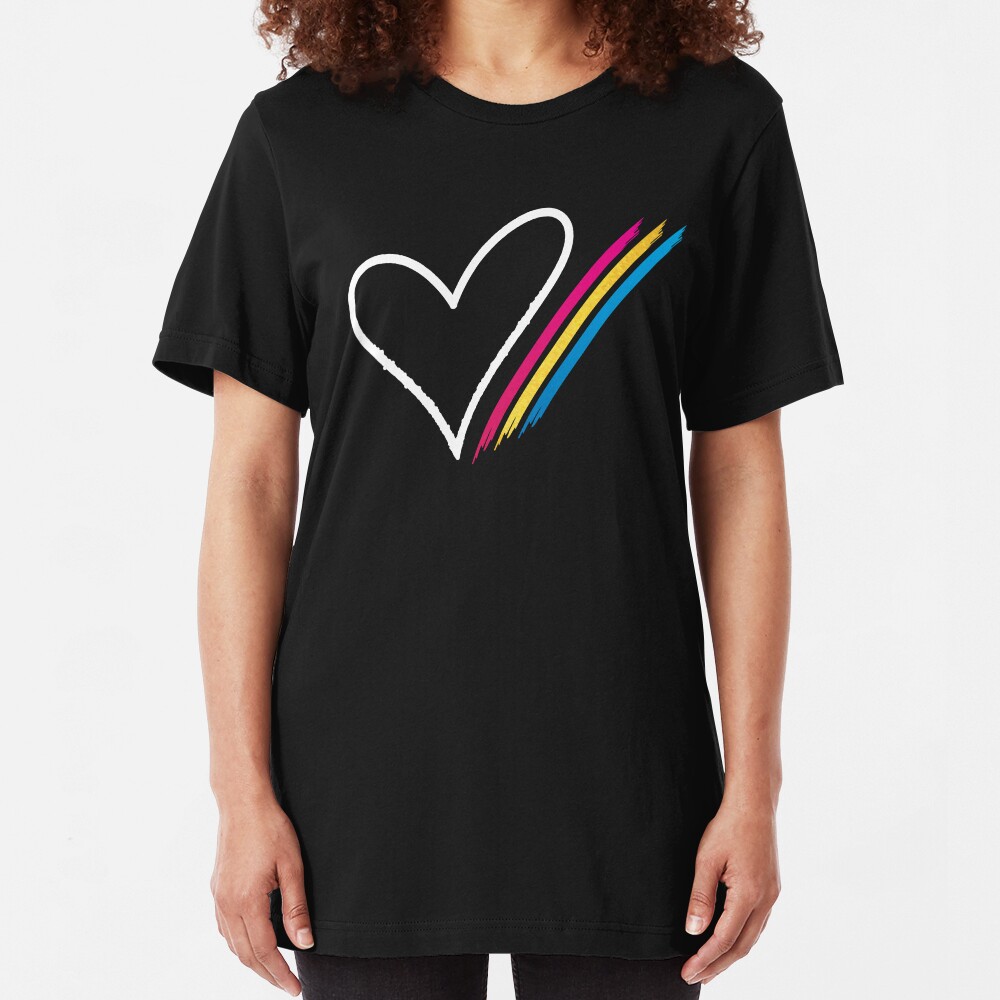 Heart Stripe - T-Shirt Slim Fit T-Shirt
