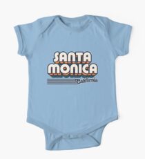 Body de manga corta para bebé Santa Monica, California | Rayas retro