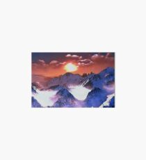 Sunset on ancient mountains Art Board