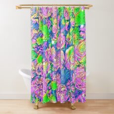 Abstract Flowers Shower Curtain