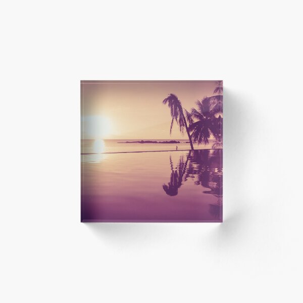 Paradise sunset Thailand Acrylic Block