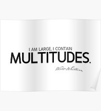 I contain multitudes - walt whitman Poster