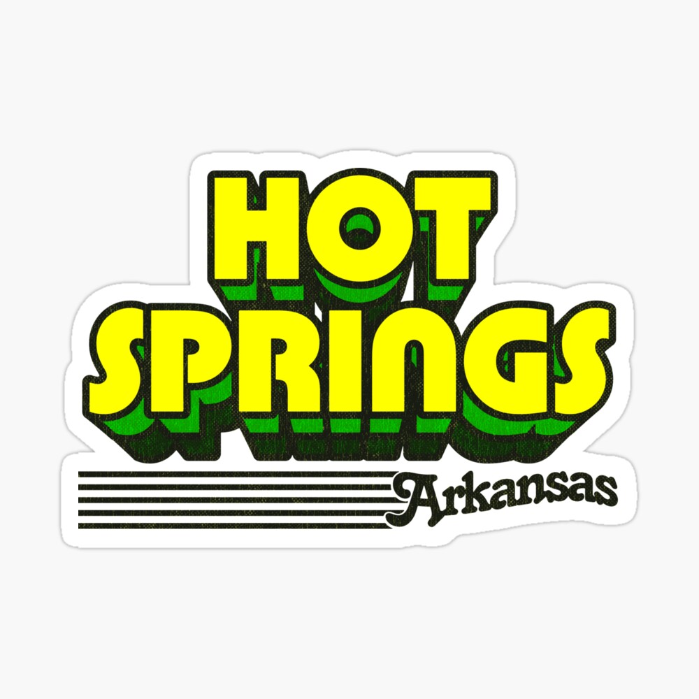 Hot Springs, Arkansas | Retro Stripes Sticker