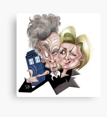 Dr Who Caricature Canvas Print