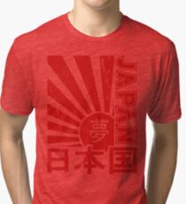 Vintage Japan Rising Sun Kanji T-Shirt Tri-blend T-Shirt