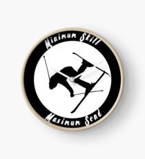 Send It Minimum Skill Maximum Send Skiing Clock