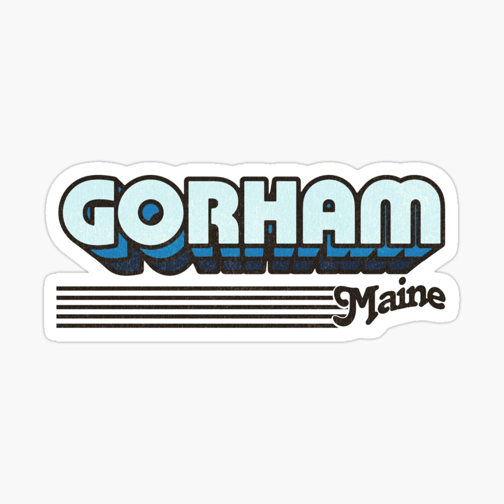 Gorham, Maine | Retro Stripes Sticker