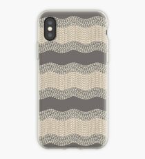 Wavy River III in Taupe Brown, Tan and Cream iPhone Case