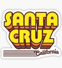 Santa Cruz, California | Retro Stripes Sticker