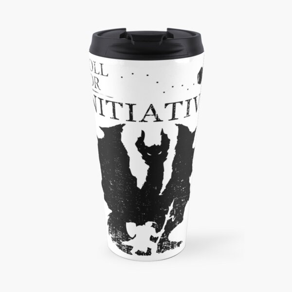 Roll For Initiative - Black Travel Mug