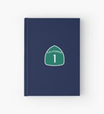 California Highway 1 T-Shirt - State Route One Road Sign Sticker PCH Hardcover Journal