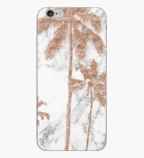 Rose gold marble palms iPhone Case