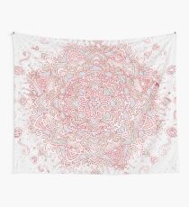Tela decorativa Mandala rosa copo de nieve blanca