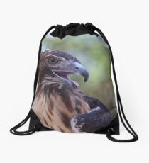 Red Tailed Hawk Drawstring Bag