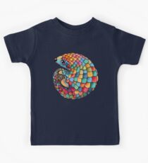 Regenbogen Pangolin Kinder T-Shirt