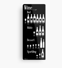 Wine Infographic Metal Print