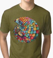 Camiseta de tejido mixto Rainbow Pangolin