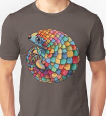 Regenbogen Pangolin Slim Fit T-Shirt