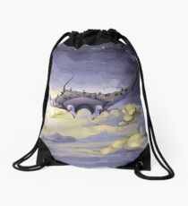 "Sky Ray and the Ants" - Digital Mixed Media Painting Drawstring Bag