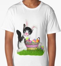 Cute Easter Kitty Long T-Shirt