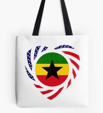 Ghanaian American Multinational Patriot Flag Series Tote Bag