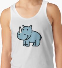 Blaues Nashorn Tank Top