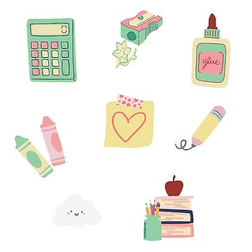 Kawaii School Supplies Stickers