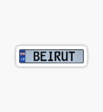 Beirut License Plate Sticker