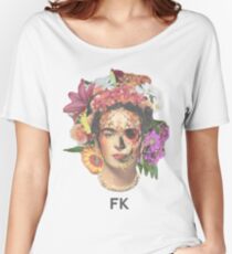 Frida Kahlo Fleurs T-shirts coupe relax