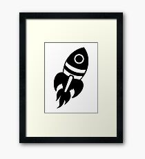 Space rocket Framed Print
