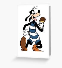 Goofy Eating Ice Cream Greeting Card