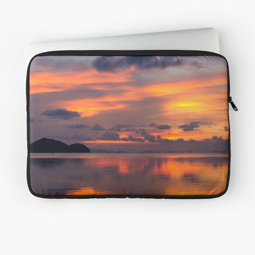 Orange sunset reflection Laptop Sleeve