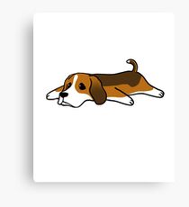 Funny Not Today Basset Hound Canvas Print