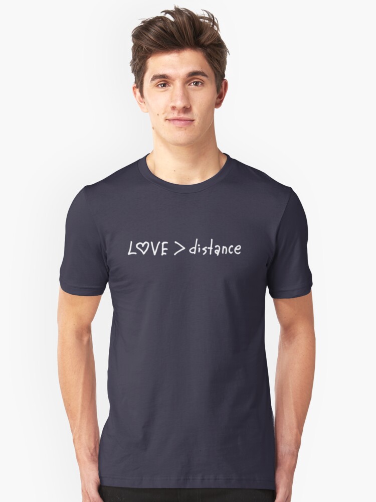 Alternate view of Love is bigger than distance Slim Fit T-Shirt