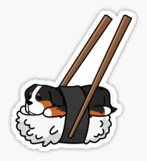 Funny Sushi Bernese Mountain Dog Sticker