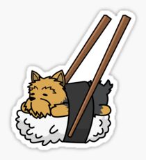 Funny Sushi Yorkshire Terrier Sticker