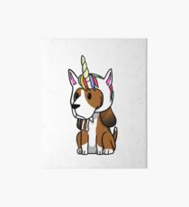 Funny Unicorn Basset Hound Art Board