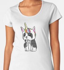 Funny Unicorn Boston Terrier Women's Premium T-Shirt