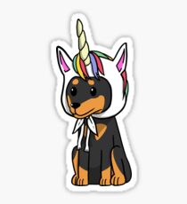 Funny Unicorn Miniature Pinscher Sticker