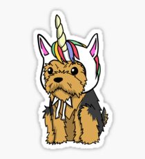 Funny Unicorn Yorkshire Terrier Sticker