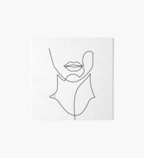 Face Drawing in One Line Art Board