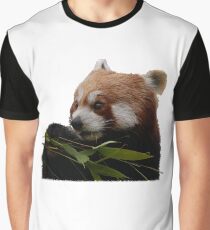 Roter Panda - Bambus Frühstück Grafik T-Shirt